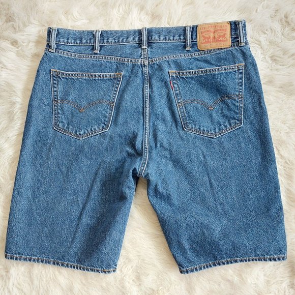 Levi's 505 Men's Blue Denim Flat Front Shorts Size W40 - Picture 4 of 10